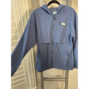 Magellan Outdoors Women's XL Navy Hooded Full Zip Jacket Coat Rain jacket